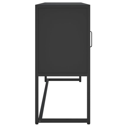 Skänk svart 105x35x75 cm stål