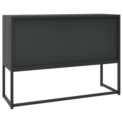Skänk svart 105x35x75 cm stål