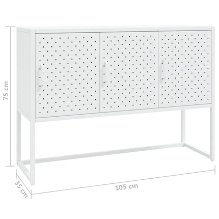 Skänk vit 105x35x75 cm stål