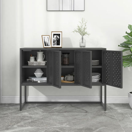 Skänk antracit 105x35x75 cm stål