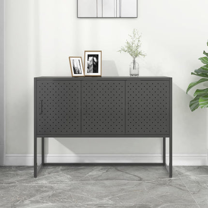 Skänk antracit 105x35x75 cm stål