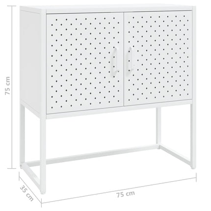 Skänk vit 75x35x75 cm stål