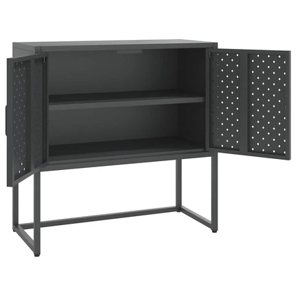 Skänk antracit 75x35x75 cm stål