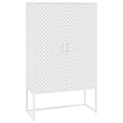Högskåp vit 80x35x135 cm stål