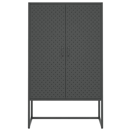 Högskåp antracit 80x35x135 cm stål