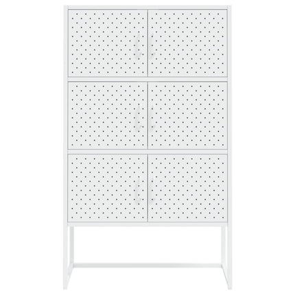 Högskåp vit 80x35x135 cm stål