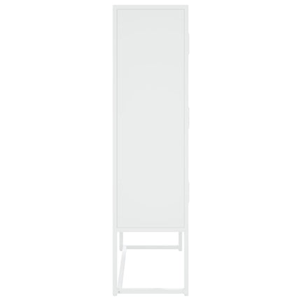Högskåp vit 80x35x135 cm stål