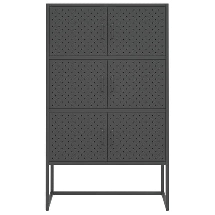 Högskåp antracit 80x35x135 cm stål