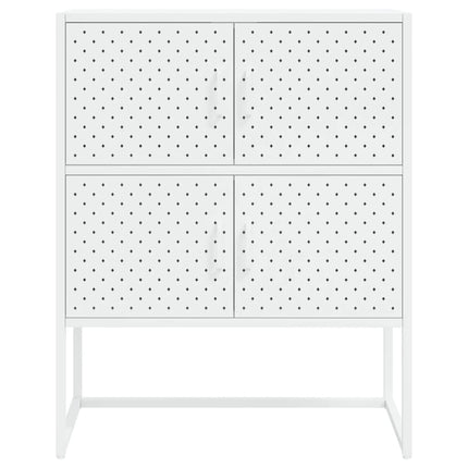 Högskåp vit 80x35x100 cm stål
