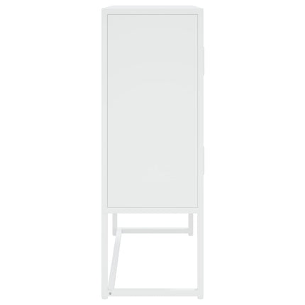 Högskåp vit 80x35x100 cm stål