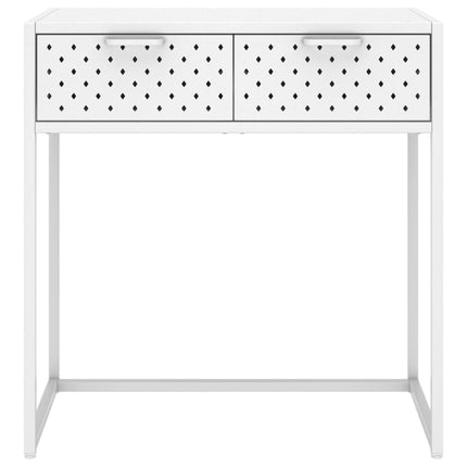 Konsolbord vit 72x35x75 cm stål