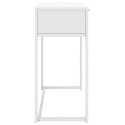 Konsolbord vit 72x35x75 cm stål