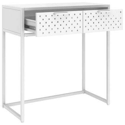 Konsolbord vit 72x35x75 cm stål