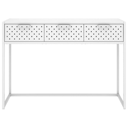Konsolbord vit 106x35x75 cm stål