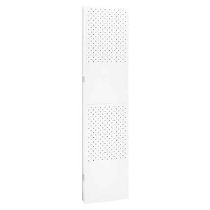 Rumsavdelare 5 paneler vit 200x180 cm stål