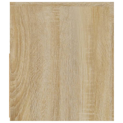 Sängbord 2 st med LED-belysning Sonoma ek 60x35x40 cm
