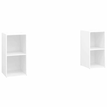 TV-skåp 2 delar vit 72x35x36,5 cm konstruerat trä