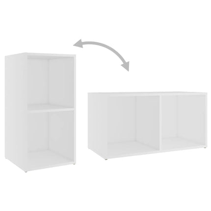 TV-skåp 2 delar vit 72x35x36,5 cm konstruerat trä