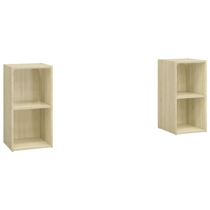 TV-skåp 2 st sonoma-ek 72x35x36,5 cm konstruerat trä