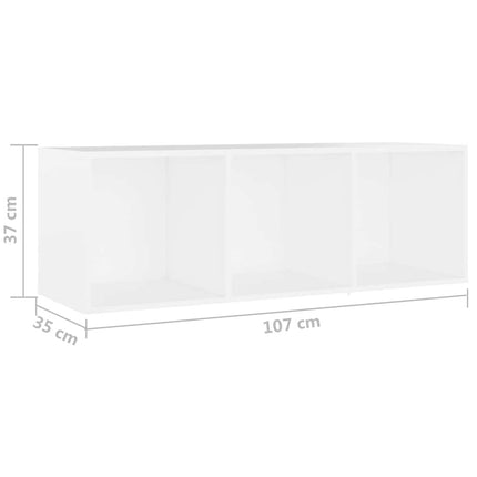 TV-skåp 2 st vit 107x35x37 cm konstruerat trä