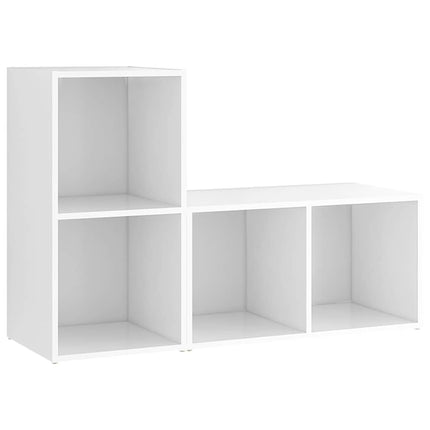 TV-skåp 2 delar vit 72x35x36,5 cm konstruerat trä