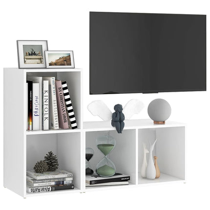 TV-skåp 2 delar vit 72x35x36,5 cm konstruerat trä
