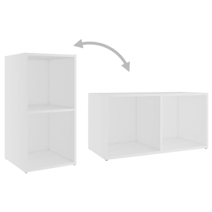 TV-skåp 2 delar vit 72x35x36,5 cm konstruerat trä
