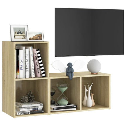 TV-skåp 2 st sonoma-ek 72x35x36,5 cm konstruerat trä