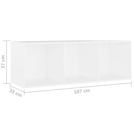 Tv-skåp 4 delar vit 107x35x37 cm konstruerat trä