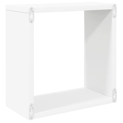 Vägghylla kubformad 2 st vit 30x15x30