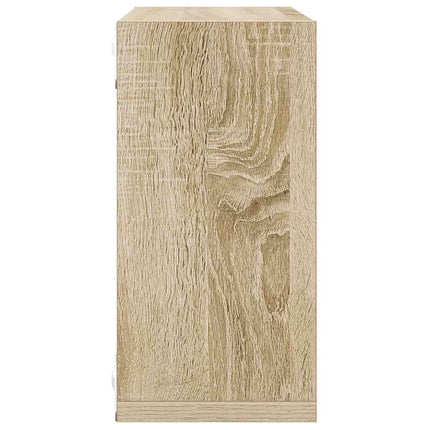 Vägghylla kubformad 2 st sonoma-ek 30x15x30 cm