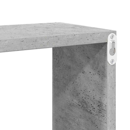 Vägghylla kubformad 4 st Betonggrå 30x15x30