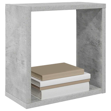 Vägghylla kubformad 6 st Betonggrå 30x15x30