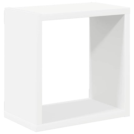 Vägghylla kubformad 2 st vit 26x15x26 cm