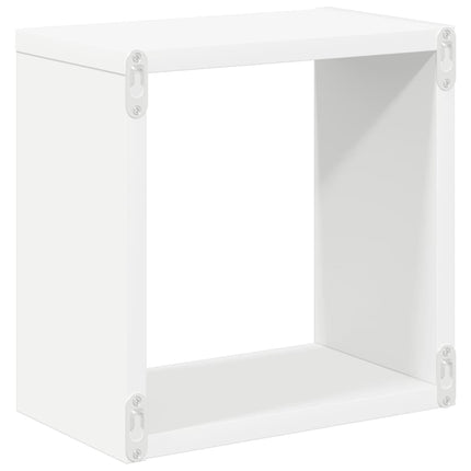 Vägghylla kubformad 2 st vit 26x15x26 cm