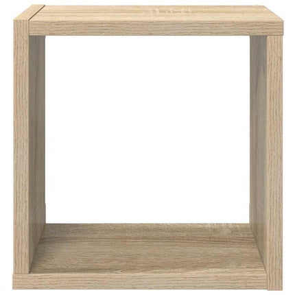 Vägghylla kubformad 2 st sonoma-ek 26x15x26 cm