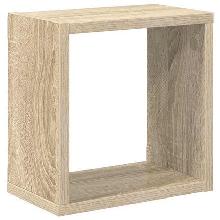 Vägghylla kubformad 4 st sonoma-ek 26x15x26 cm
