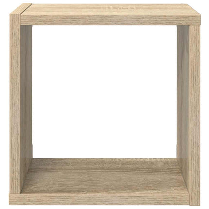 Vägghylla kubformad 4 st sonoma-ek 26x15x26 cm
