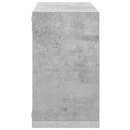 Vägghylla kubformad 4 st betonggrå 26x15x26 cm