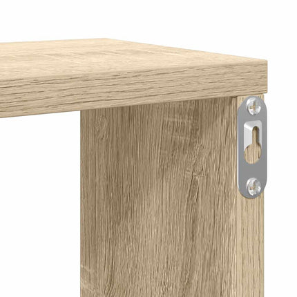 Vägghylla kubformad 4 st sonoma-ek 100x15x30 cm konstruerat trä
