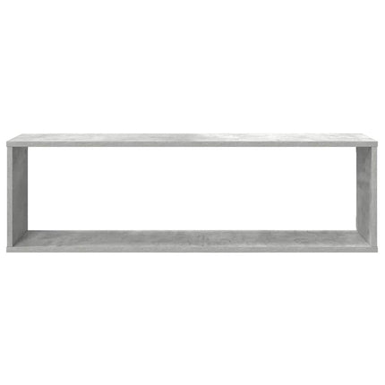 Vägghylla kubformad 4 st betonggrå 100x15x30 cm konstruerat trä