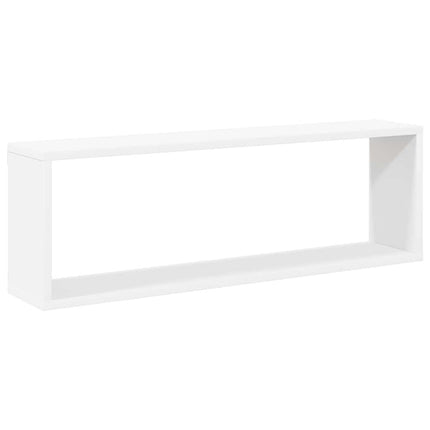 Vägghylla kubformad 2 st vit 80x15x26,5 cm konstruerat trä