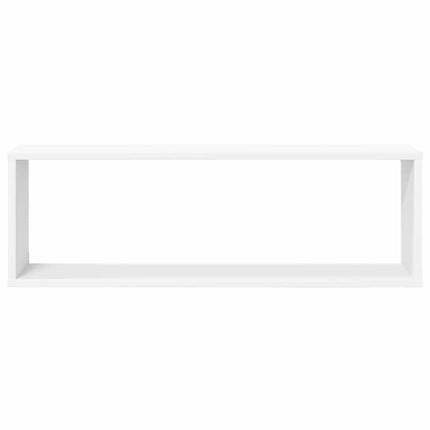 Vägghylla kubformad 4 st vit 80x15x26,5 cm konstruerat trä