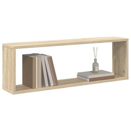 Vägghylla kubformad 4 st sonoma-ek 80x15x26,5cm konstruerat trä