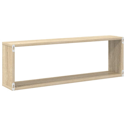Vägghylla kubformad 4 st sonoma-ek 80x15x26,5cm konstruerat trä