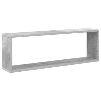 Vägghylla kubformad 2 st betonggrå 80x15x26,5cm konstruerat trä