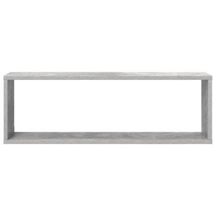 Vägghylla kubformad 4 st betonggrå 80x15x26,5cm konstruerat trä