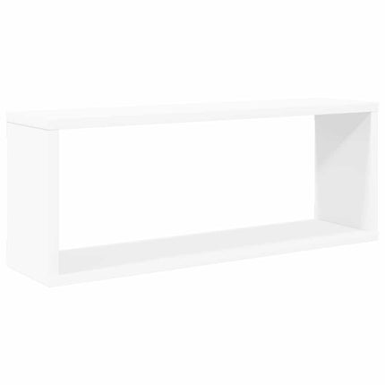 Vägghylla kubformad 2 st vit 60x15x23 cm konstruerat trä