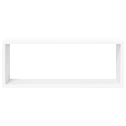 Vägghylla kubformad 2 st vit 60x15x23 cm konstruerat trä