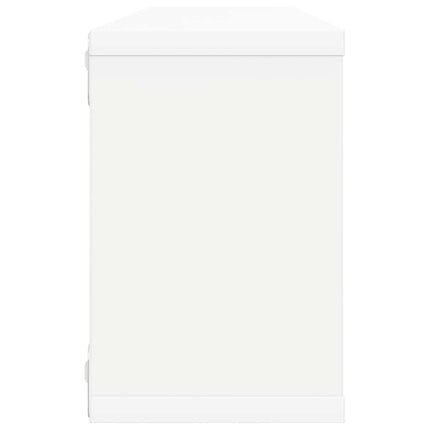 Vägghylla kubformad 2 st vit 60x15x23 cm konstruerat trä